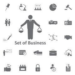 businessman scales icon. Simple element illustration. Business icons universal for web and mobile