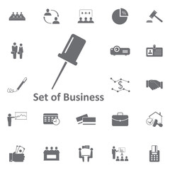 Paper push pin. Simple element illustration. Business icons universal for web and mobile