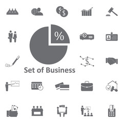 chart percentage icon. Simple element illustration. Business icons universal for web and mobile