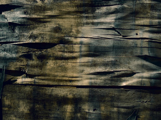 obsolete and deformed wood surface