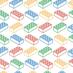 Seamless pattern from outline building blocks