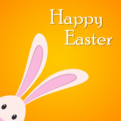 Easter background with rabbit ears. Vector illustration.