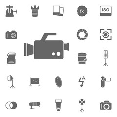 Video camera icon. Simple element illustration. Symbol design from Photo Camera collection. Can be used in web and mobile.