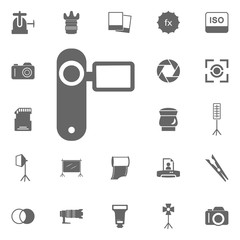 Video camera icon. Simple element illustration. Symbol design from Photo Camera collection. Can be used in web and mobile.