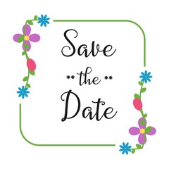 Save the Date Vector Template Design