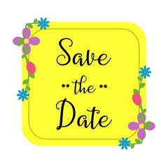 Save the Date Vector Template Design