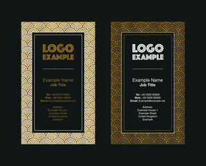golden seamless pattern business card