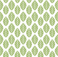 Geometric Seamless Leaf Vector Pattern. Floral Illustration background.