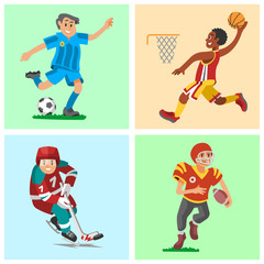 Fototapeta na wymiar Health sport and wellness flat people characters sporting man activity woman athletic vector Illustration.