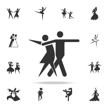 sport dance icon. Set of people in dance  element icons. Premium quality graphic design. Signs and symbols collection icon for websites, web design, mobile app
