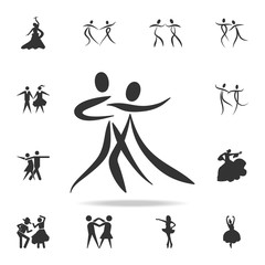dancing couple icon. Set of people in dance  element icons. Premium quality graphic design. Signs and symbols collection icon for websites, web design, mobile app