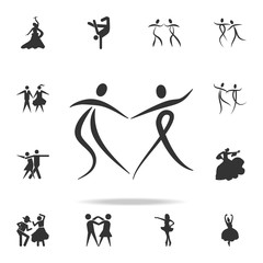 dancing couple icon. Set of people in dance  element icons. Premium quality graphic design. Signs and symbols collection icon for websites, web design, mobile app