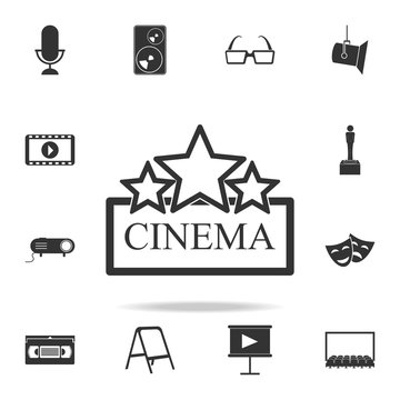 cinema sign icon. Set of cinema  element icons. Premium quality graphic design. Signs and symbols collection icon for websites, web design, mobile app