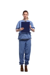 Full body healthcare woman