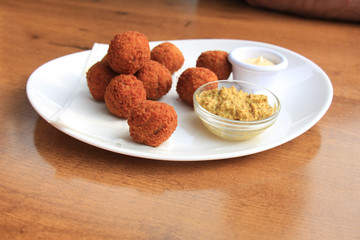 Dutch fried snack: bitterballen