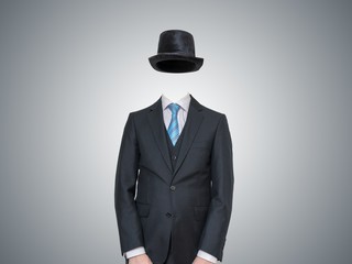 Anonymous or invisible man in suit.
