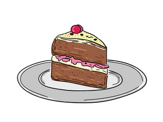 Piece of cake - vector illustration