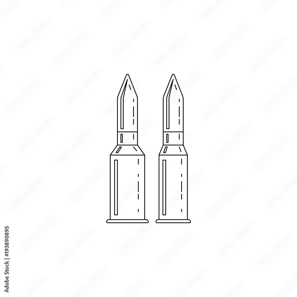 Poster cartridge icon. element of military icon for mobile concept and web apps. thin line icon for website