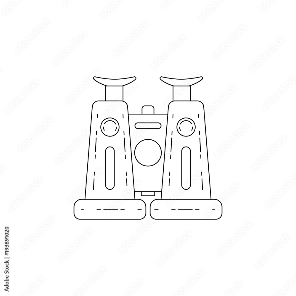 Poster binoculars icon. element of military icon for mobile concept and web apps. thin line icon for websit
