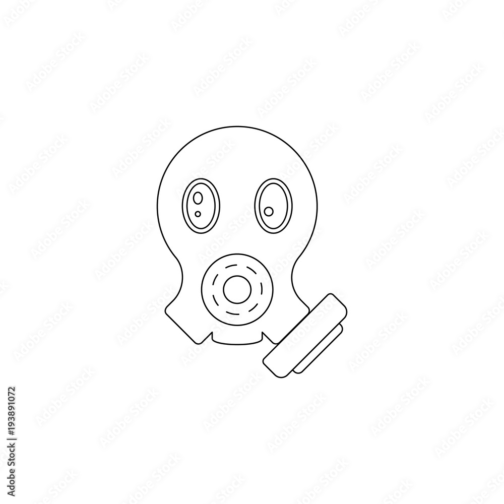 Poster mask icon. element of military icon for mobile concept and web apps. thin line icon for website desi