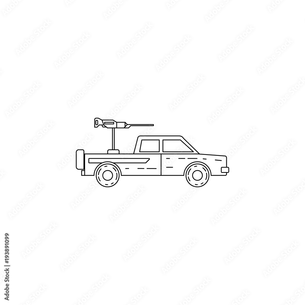 Aufkleber military pickup icon. element of military icon for mobile concept and web apps. thin line icon for w