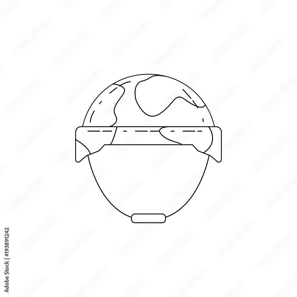 Poster military helmet icon. element of military icon for mobile concept and web apps. thin line icon for w