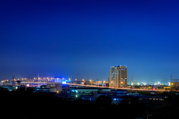 Fototapeta na wymiar Night view of Manila, view from Makati district, Philippines