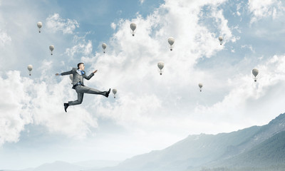 Businessman on the move.