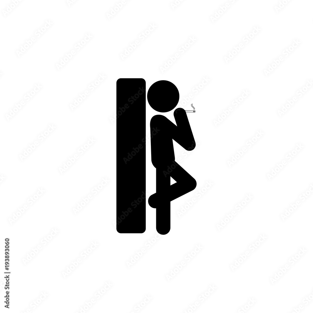 Aufkleber smoking icon. bad habit elements for mobile concept and web apps. i̇con for website design and develo