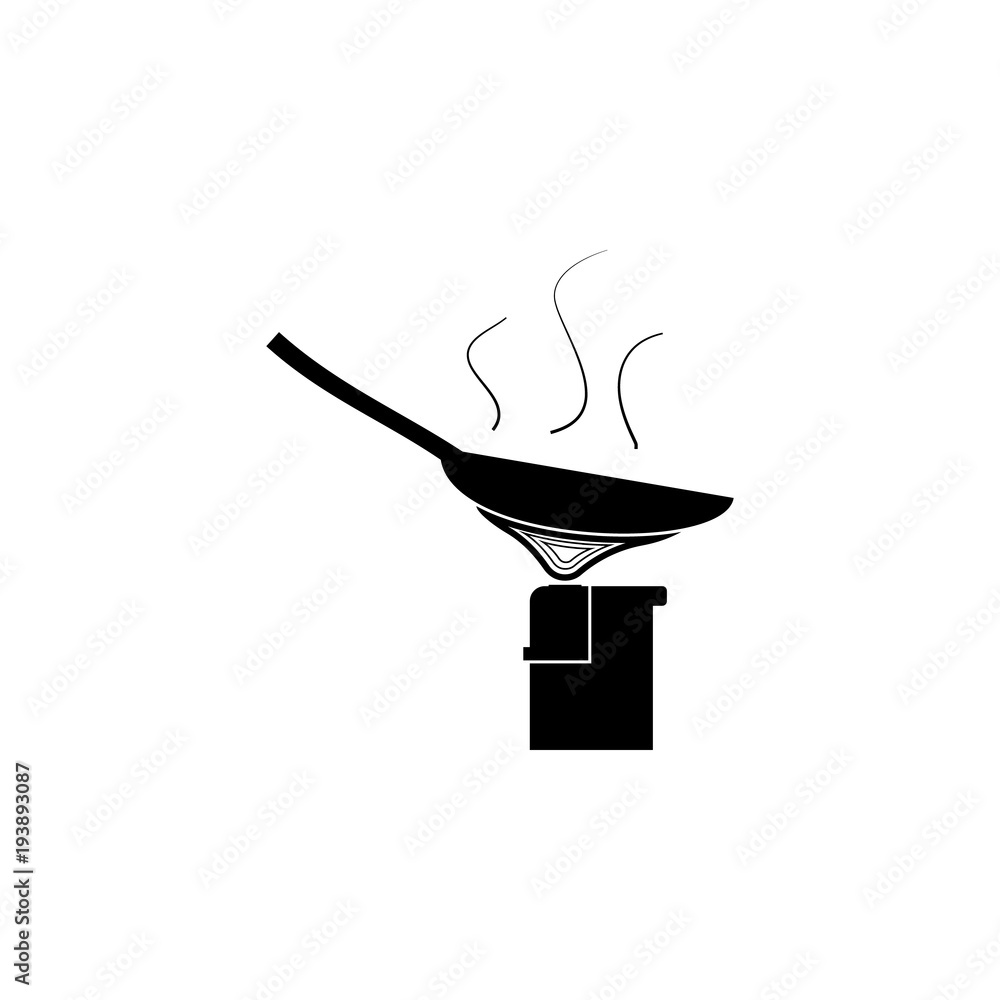 Poster set fire to drugs in a spoon icon. bad habit elements for mobile concept and web apps. i̇con for webs