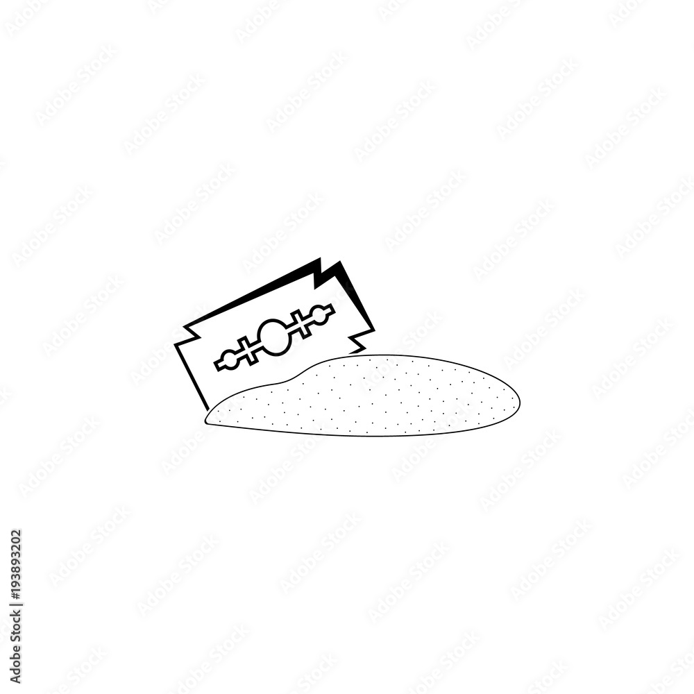 Poster cocaine icon. bad habit elements for mobile concept and web apps. i̇con for website design and develo