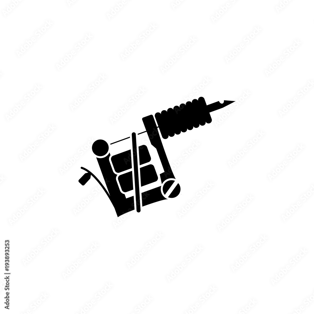Poster tattooing icon. bad habit elements for mobile concept and web apps. i̇con for website design and deve