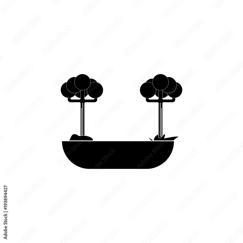 Poster trees icon. element of parks and landscape icon. one of the collections icon for website design and 