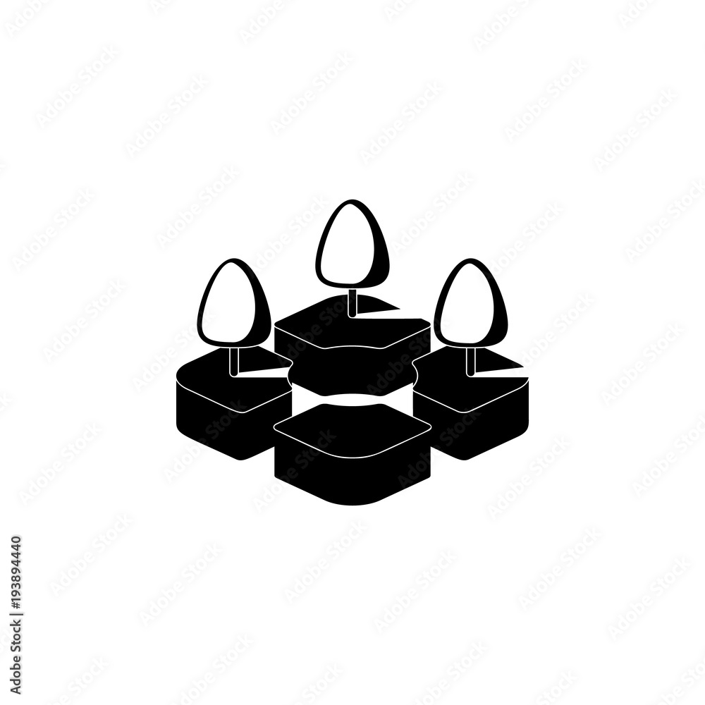 Aufkleber trees icon. element of parks and landscape icon. one of the collections icon for website design and 
