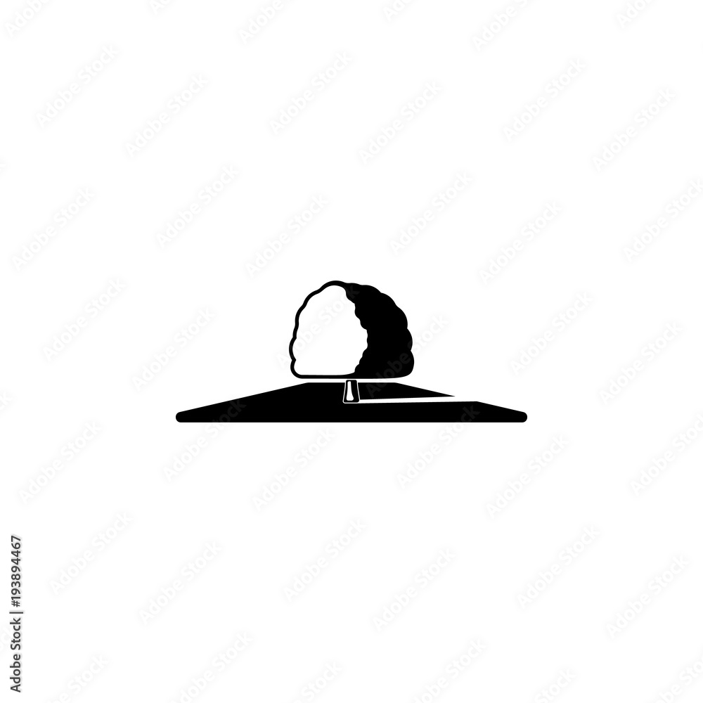 Poster tree in center of field icon. element of parks and landscape icon. one of the collections icon for w