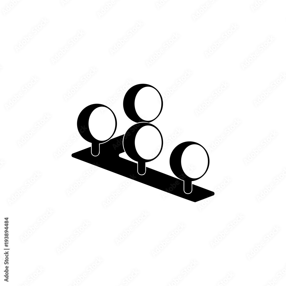 Aufkleber row of trees icon. element of parks and landscape icon. one of the collections icon for website desi