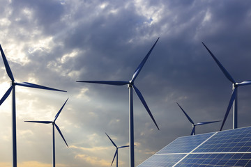 New energy, solar and wind power solve future energy shortages