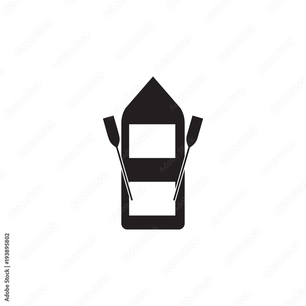 Poster inflatable boat icon. element of transport view from above icon. one of the collections icon for web