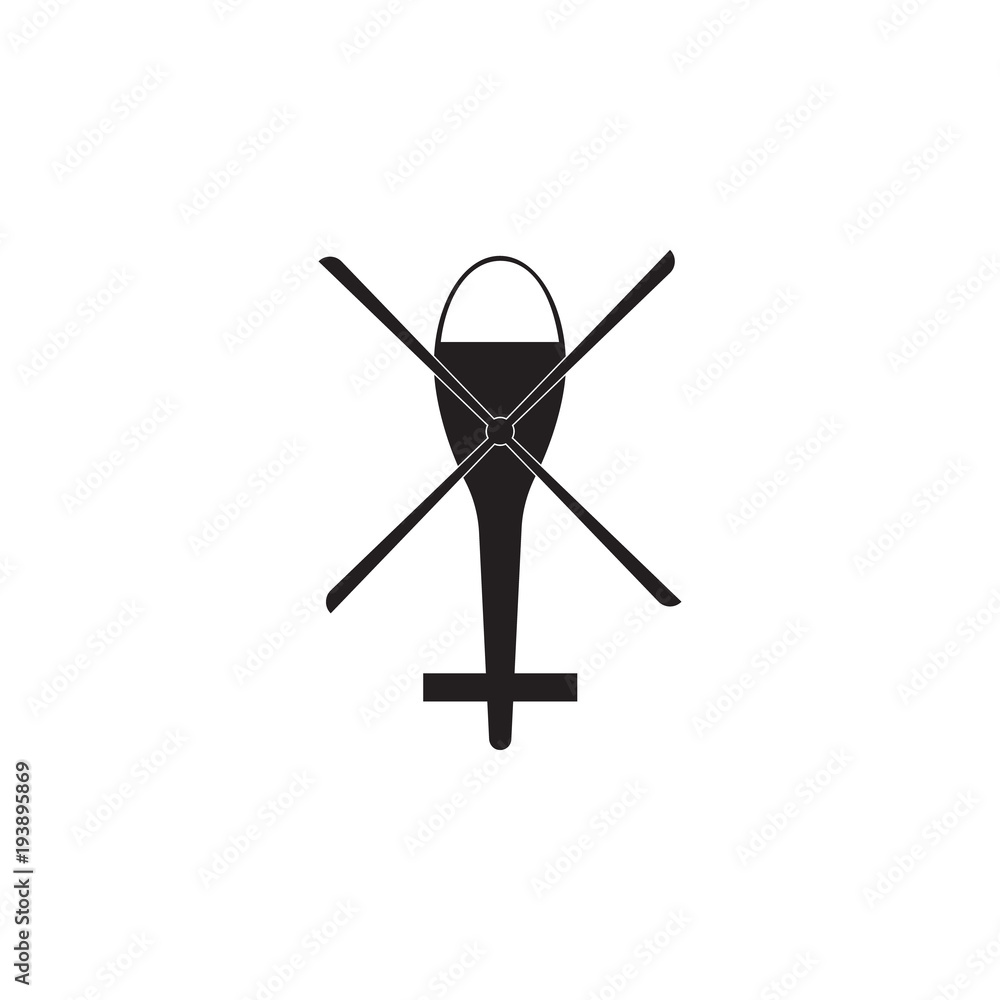 Poster helicopter icon. element of transport view from above icon. one of the collections icon for website 
