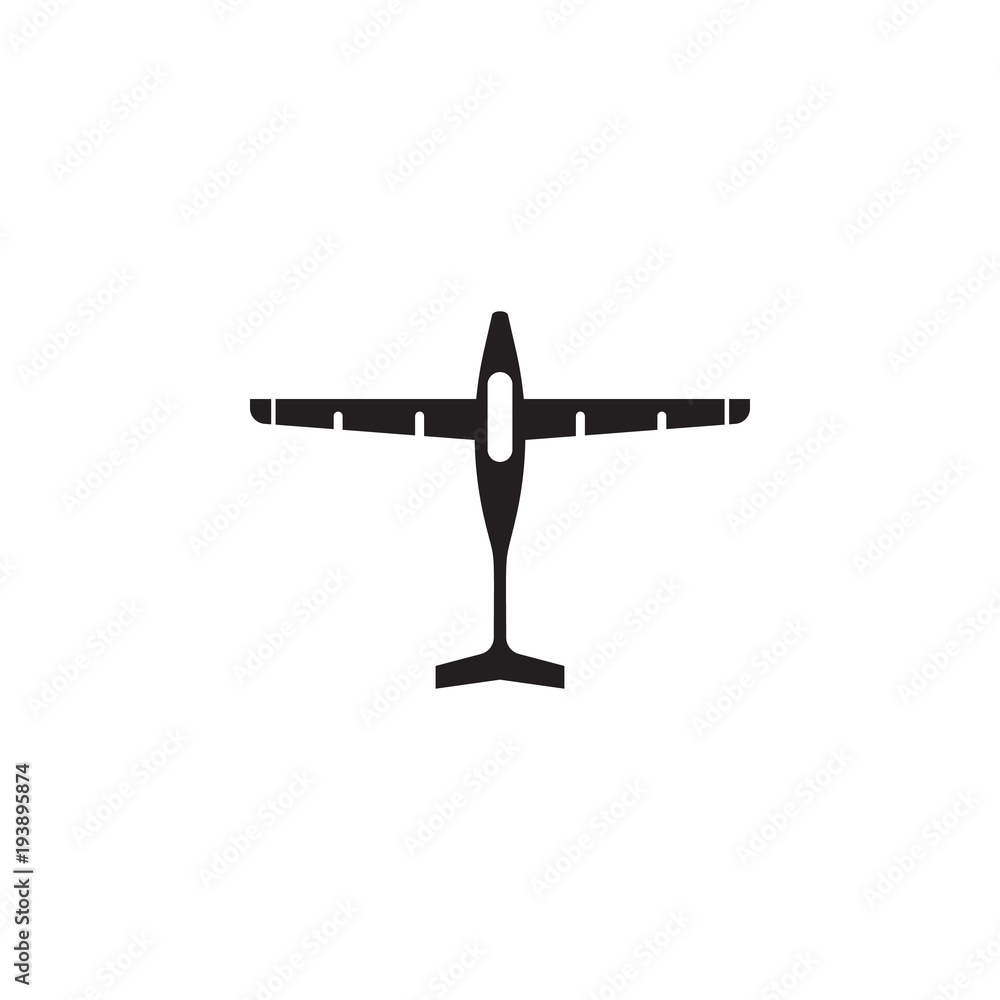 Poster aircraft icon. element of transport view from above icon. one of the collections icon for website de