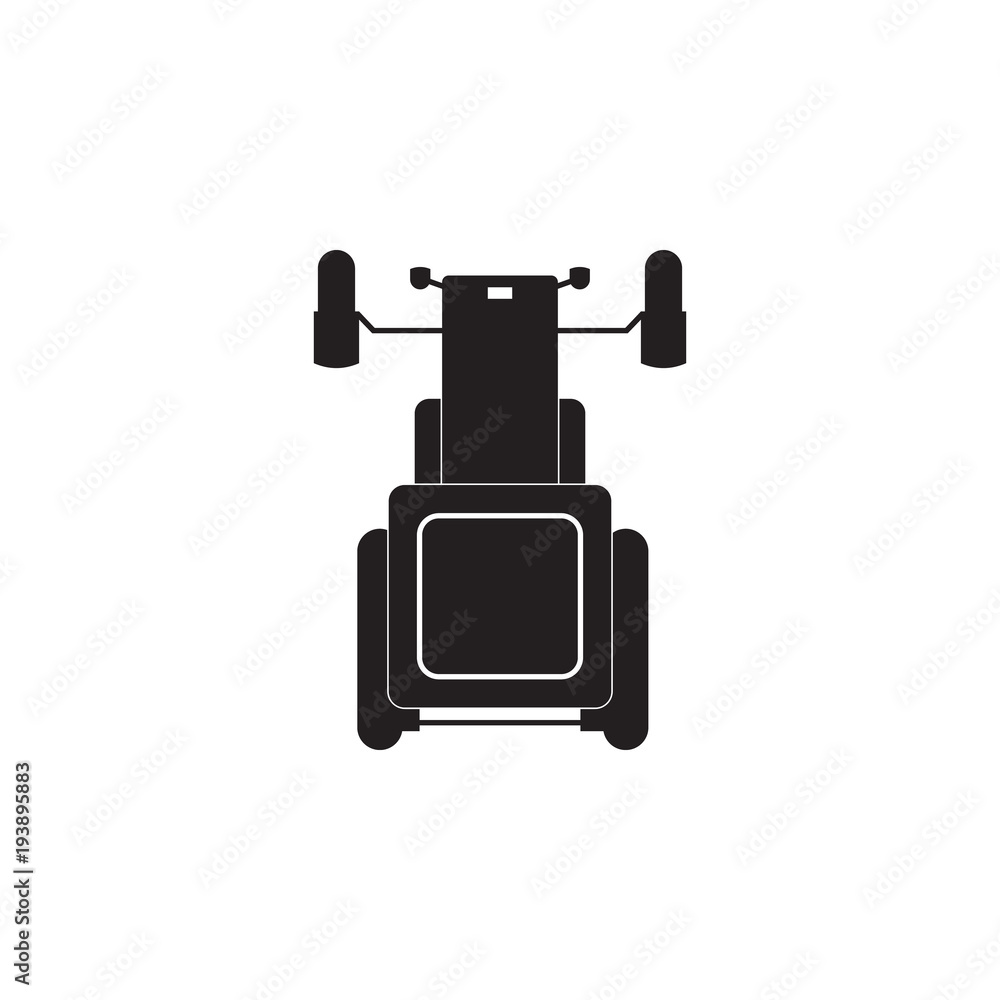 Poster tractor icon. element of transport view from above icon. one of the collections icon for website des