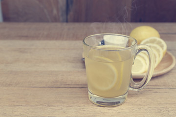 Hot lemon water