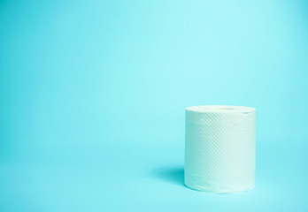 Toilet paper　トイレットペーパー　水色背景