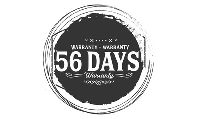 Fototapeta premium 56 days warranty icon vintage rubber stamp guarantee