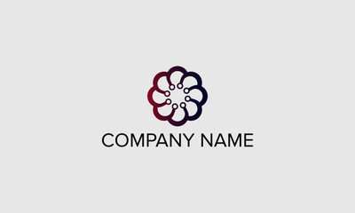 Flower tech logo design