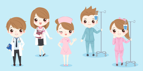 cartoon doctor with patient