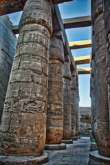 Pillars at Karnat Temple Luxor Egypt
