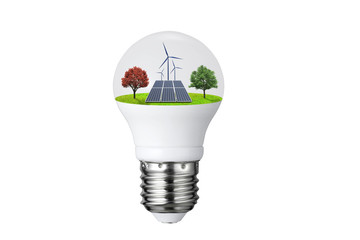 New energy and energy-saving light bulbs such as solar energy and wind energy