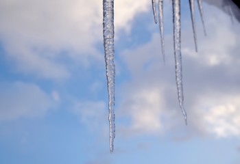 雪景色とつらら