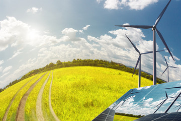 New energy, solar and wind power solve future energy shortages